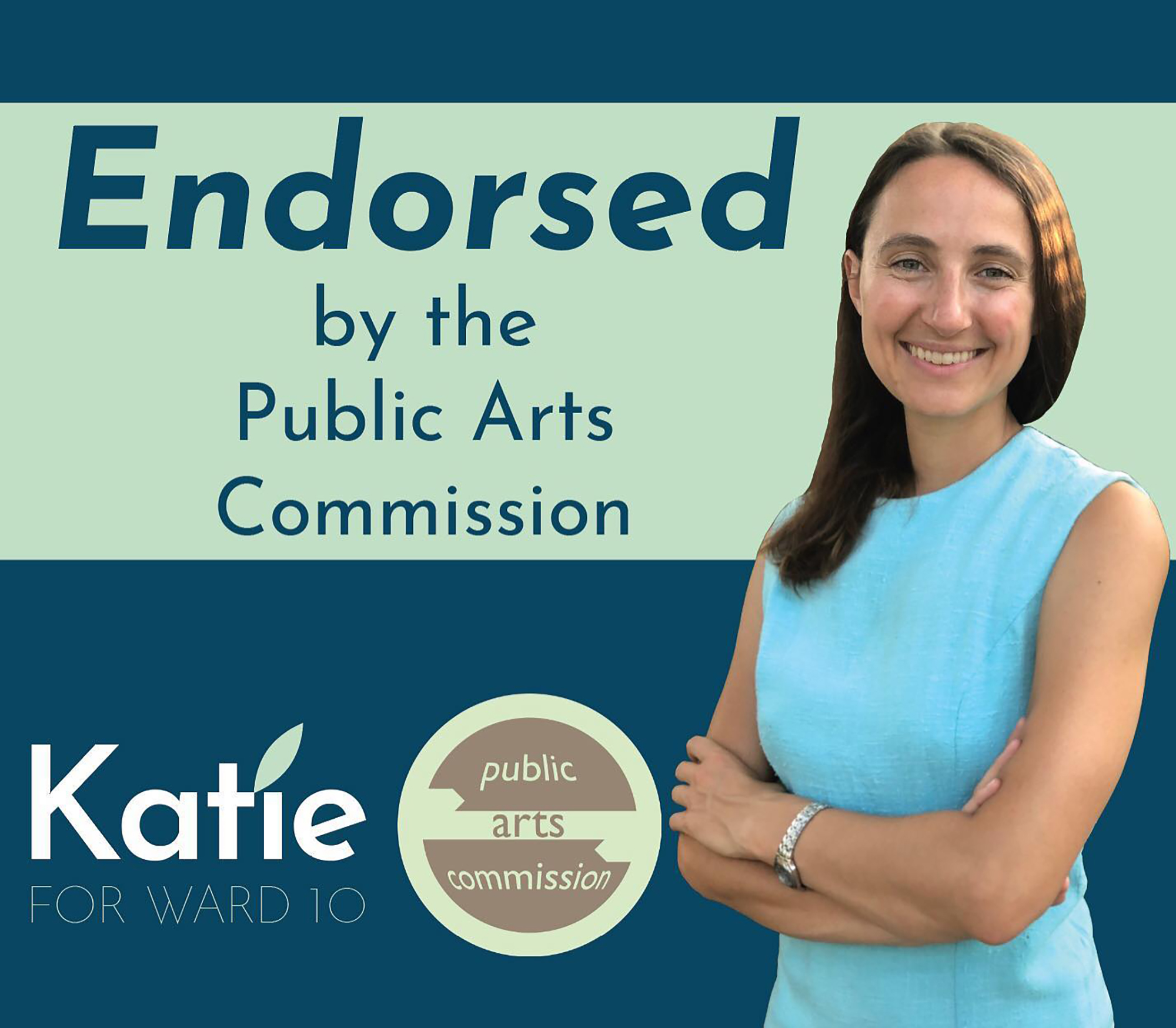 Katie Jones for Ward 10 endorsed by public arts commission